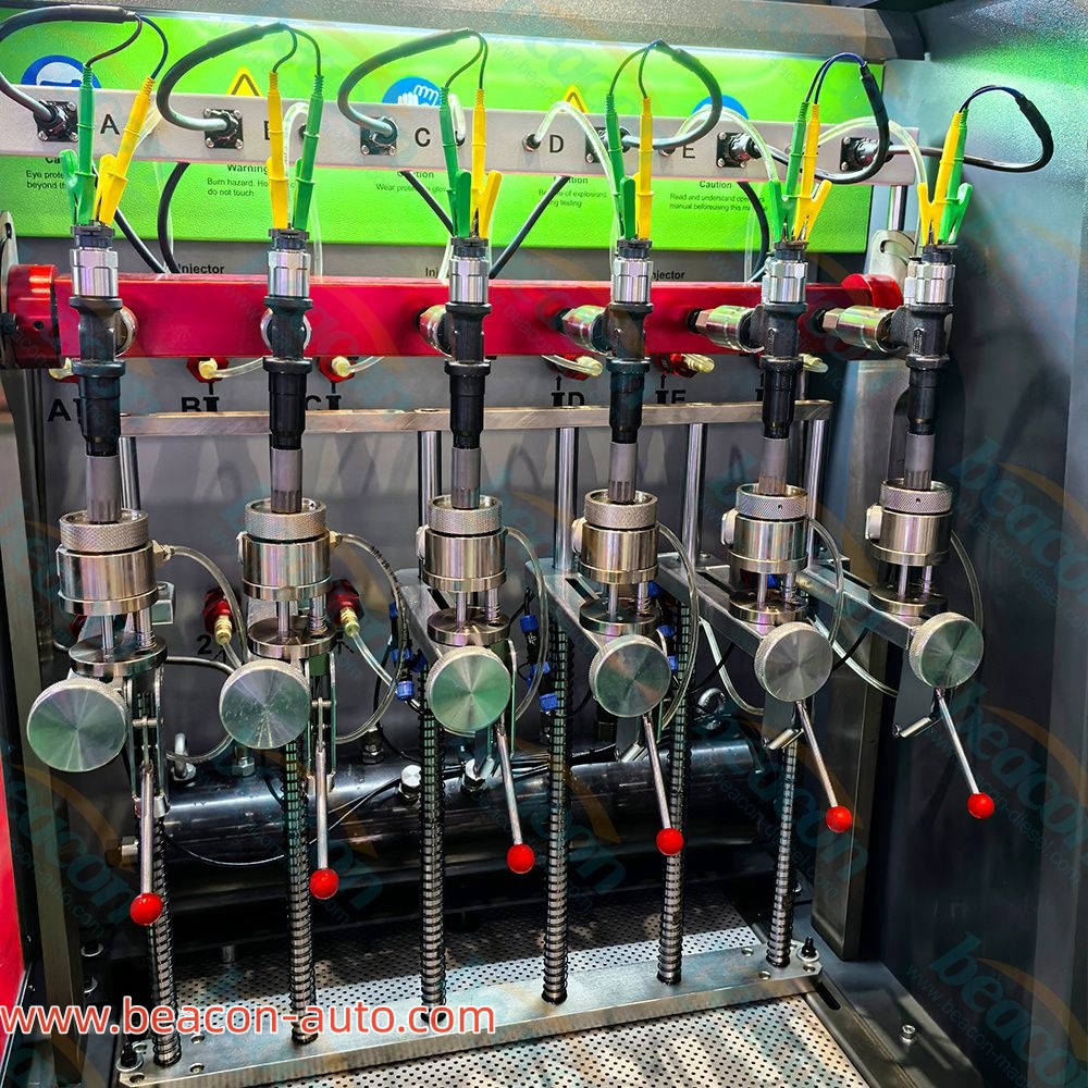 Испытательный стенд CR718D для дизельных форсунок Common Rail позволяет одновременно тестировать 6 форсунок.